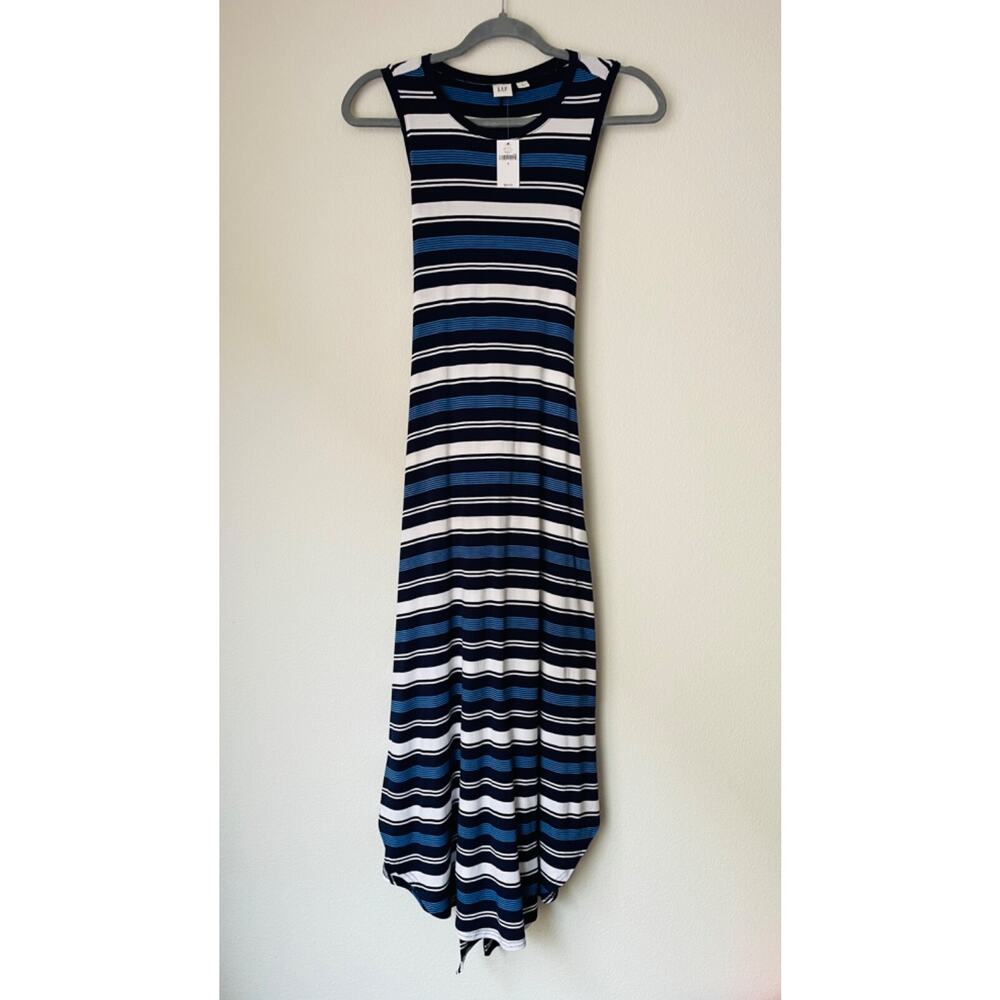 NWT Gap Tie Waist Dress Women's Small - Sleeveless, Beach, Nautical, Resort